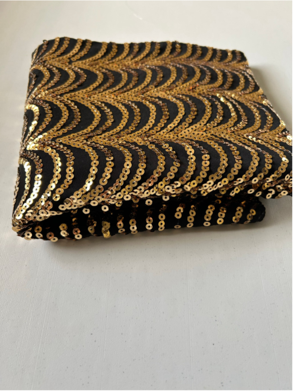 Fabric: 30” of Gold Sequins Fabric